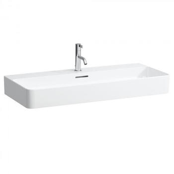 Laufen VAL 95 / 42 cm, wei&szlig;, mit 1 Hahnloch, geschliffen, mit &Uuml;berlauf (H8162870001041)