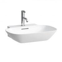 LAUFEN Waschtisch INO 560x450, 1 Hahnloch mittig, mit &Uuml;berlauf, wei&szlig; mit LCC,