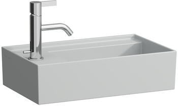 Laufen By Kartell 46 x 28 cm mit verdecktem Ablauf Becken rechts grau matt (H8153357591111)