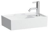 Laufen Kartell by Laufen 46 / 28 cm, mit verdecktem Ablauf wei&szlig;, mit 1 Hahnloch (H8153340001111)