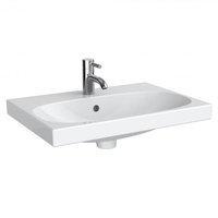 Geberit Acanto - Waschtisch 60x42 Cm, Mit Hahnloch Und &Uuml;berlauf, Mit Keratect, Wei&szlig;