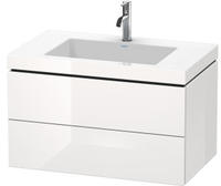 Duravit L-Cube M&ouml;belwaschtisch c-bonded wandh&auml;ngend mit 2 Ausz&uuml;gen, ohne Hahnloch