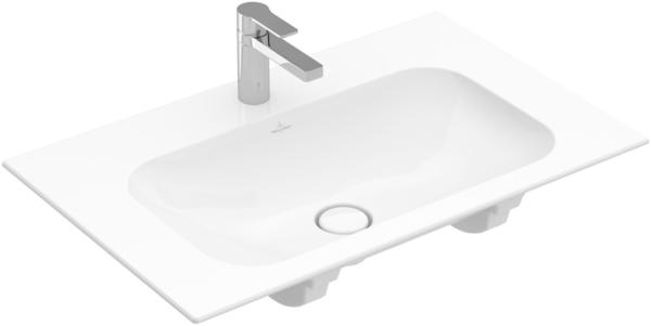 Villeroy & Boch Finion Schrankwaschtisch B: 80 T: 50 cm starwhite, mit CeramicPlus, mit 1 Hahnloch, mit verdecktem Überlauf 416484R2