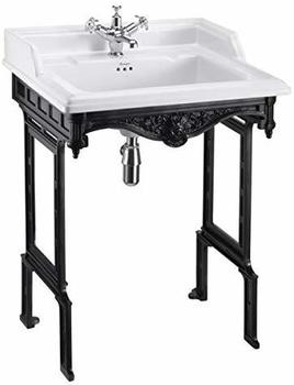 Casa Padrino Jugendstil Stand Waschtisch WeißSchwarz - Barock Waschbecken Barockstil Antik Stil