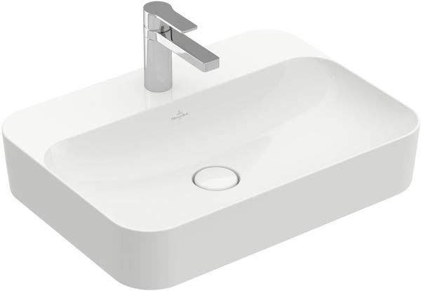 Villeroy & Boch VB AWT Finion 4142 600x445mm mittl HL durchgest o ÜL eck Weiß Alpin C+