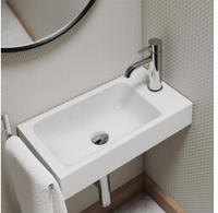 Kaldewei PURO Wand- Handwaschtisch 3162 mit 1 Hahnlochbohrung rechts, 55 cm,