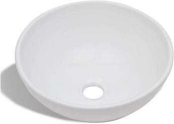 vidaXL Waschbecken Keramik wei&szlig; rund (141928)