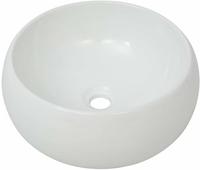 Waschbecken Rund Keramik Wei&szlig; 40 X 15 Cm - Vidaxl