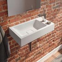 Kaldewei CONO Wand Handwaschtisch 3073 mit 1 Hahnlochbohrung rechts, 55 cm,