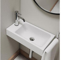 Kaldewei PURO Wand- Handwaschtisch 3162 mit 1 Hahnlochbohrung links, 55 cm,