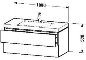 Duravit Vero Air Flanell grau 100x48cm (LC6928N9090)