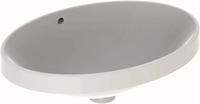 Geberit VariForm Einbauwaschtisch oval, 550x400mm, ohne Hahnloch, mit &Uuml;berlauf,