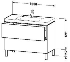 Duravit Vero Air Graphit 100x48cm (LC6938N4949)