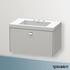 Duravit Brioso c-bonded Waschtisch mit Unterbau BR4601T1007, 80x48, Betongrau Matt/Chrom, 3 Hahnl.