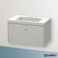 Duravit Brioso c-bonded Waschtisch mit Unterbau BR4601T1007, 80x48, Betongrau Matt/Chrom, 3 Hahnl.
