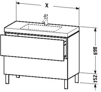 Duravit Vero Air Nussbaum gebürstet 80x48cm (LC6937N6969)