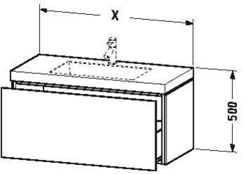 Duravit L-Cube/Vero Air Nussbaum gebürstet 80x48cm (LC6917N6969)