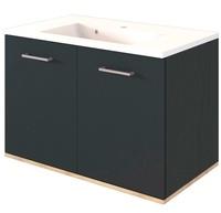 Held MÖBEL Waschtisch »Lynd«, Waschplatz, 80 cm breit, 2-tlg grau