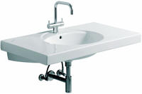 Geberit Preciosa Waschtisch 100 x 55 cm mit Hahnloch und &Uuml;berlauf 124200000,