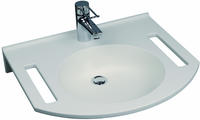 Geberit Publica Waschbecken 60 x 55 cm mit 1 Hahnloch mittig 402160016, Badkeramik,