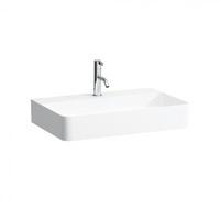 LAUFEN Waschtisch VAL 650x420, 1 Hahnloch mittig, ohne &Uuml;berlauf, wei&szlig; mit LCC,