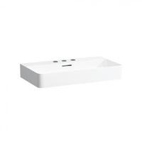 LAUFEN Waschtisch VAL 750x420, 3 Hahnl&ouml;cher, mit &Uuml;berlauf, wei&szlig; mit LCC, 81028.5,