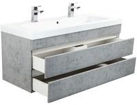 Emotion Talis 120 Doppelin Beton mit grifflosen Schubladen (TALIS120DOPPEL000216)