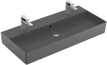 Villeroy & Boch Memento 2.0 Waschtisch 100 x 47 cm, Graphite C-plus, mit Hahnloch, mit Überlauf