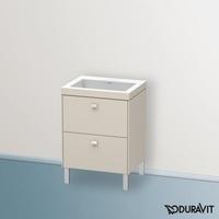 Duravit Brioso c-bonded Waschtisch mit Unterbau BR4700N9191, 60x48cm, Taupe, ohne Hahnloch