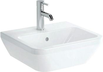 Vitra Integra Handwaschbecken 45 cm, mit Überlaufloch, 1 Hahnloch mittig Integra B: 45 T: 40 cm weiß 7047L003-0001