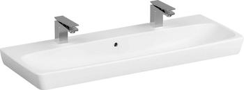 Vitra Metropole Doppelwaschtisch B: 120 T: 46 cm wei&szlig;, ungeschliffen, ohne &Uuml;berlauf 5658B003-1586