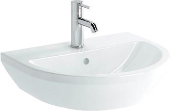 Vitra Integra Waschtisch 54,5 cm, mit Überlaufloch, 1 Hahnloch mittig Integra B: 54,5 T: 45 cm weiß 7067L003-0001