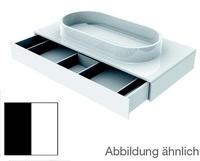 Emco Asis Waschtisch mit Schublade B: 101,5 H: 25,2 T: 52,3 cm, ohne Armaturenbohrung schwarz weiß 957727511