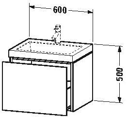 Duravit L-Cube/Vero Air Graphit 60x48cm (LC6916N4949)
