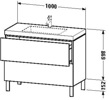 Duravit Vero Air Nussbaum 100x48cm (LC6938N7979)
