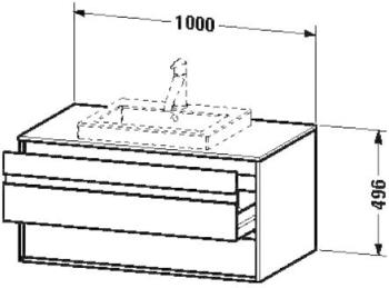 Duravit Waschtischunterschrank Ketho 550x1000x496mm graphit matt