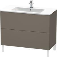 Duravit L-Cube Waschtischunterbau bodenstehend für 233610 2 Auszüge 1020 x 481 x 704 mm Flannel Grey Seidenmatt LC662709090