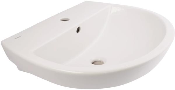 SANITOP-WINGENROTH Handwaschbecken Barca 2.0 I 45 cm I Weiß I Mit spezieller Nano-Oberflächenstruktur | Waschtisch | Gäste-WC
