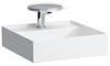 Laufen Kartell Handwaschbecken 8153310001581, 46x46cm, weiß, 3 Hahnlöcher, ohne Überlauf 460x460, Farbe: