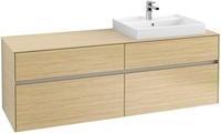 Villeroy & Boch Collaro - Waschtischunterschrank mit 4 Ausz&uuml;gen & 1 Ausschnitt rechts 1600x548x500mm nordic oak (C02300VJ)