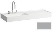 Laufen Laufen Kartell Waschtisch, unterbauf&auml;hig, Ablage rechts, ohne Hahnloch , ohne &Uuml;berlauf, 1200x460mm, H813332, Farbe: Grau matt - H8133327591121
