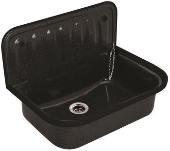 Duschmeister Ausgussbecken Stahl, schwarz, Granitoptik (1006266)