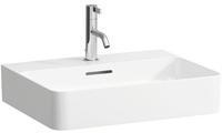 Laufen VAL 55 / 42 cm, wei&szlig; matt, mit 3 Hahnl&ouml;chern, ungeschliffen, mit &Uuml;berlauf (H8102827571081)