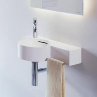 LAUFEN Val Handwaschbecken 55 x 31,5 cm, Ablage rechts, mit 1 Hahnloch, mit