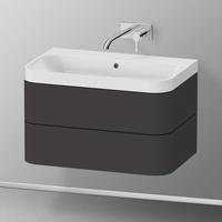 Duravit Happy D.2 Plus Waschtisch mit Waschtischunterschrank mit 2 Ausz&uuml;gen, HP4347N8080