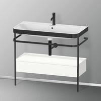 Duravit Happy D.2 Plus M&ouml;belwaschtisch 97,5 x 49 cm c-bonded, mit 1 Hahnloch mit Metallkonsole bodenstehend mit 1 Schubkasten B: 97,5 T: 49 H: 85 cm (hp4743o3636)