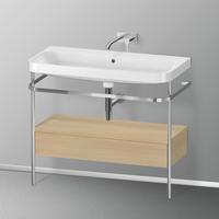 Duravit Happy D.2 Plus Waschtisch mit Metallkonsole und Unterschrank mit 1 Auszug, HP4843N7171