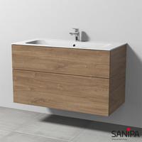 Sanipa 3way 99x49,7x58,2cm Eiche-Kansas mittig SM40159