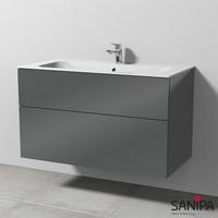 Sanipa 3way 99x49,7x58,2cm Anthrazit-Glanz mittig SF40179