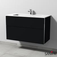 Sanipa 3way Waschtisch Design mit Waschtischunterschrank mit 2 Ausz&uuml;gen, BS48108